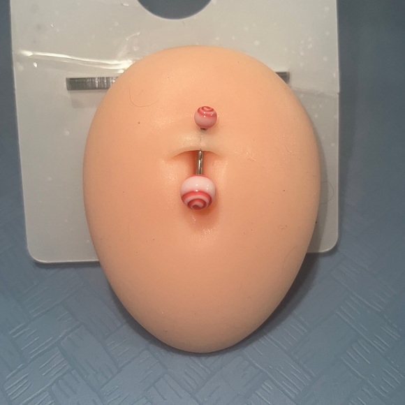 Bellybutton ring red spiral - Picture 1 of 1